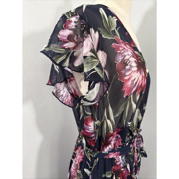 Alexa B Nites Maxi Dress Womens 8‎ Empire Surplice Feminine Summer Resort Flowy - Picture 4 of 12